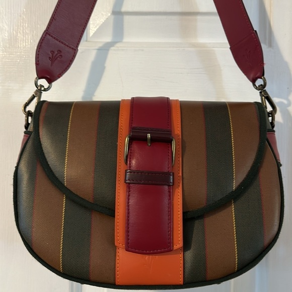New MAURA COSCIA Luna In Multicolor Calfskin Italian Leather Shoulder Bag - Picture 2 of 11